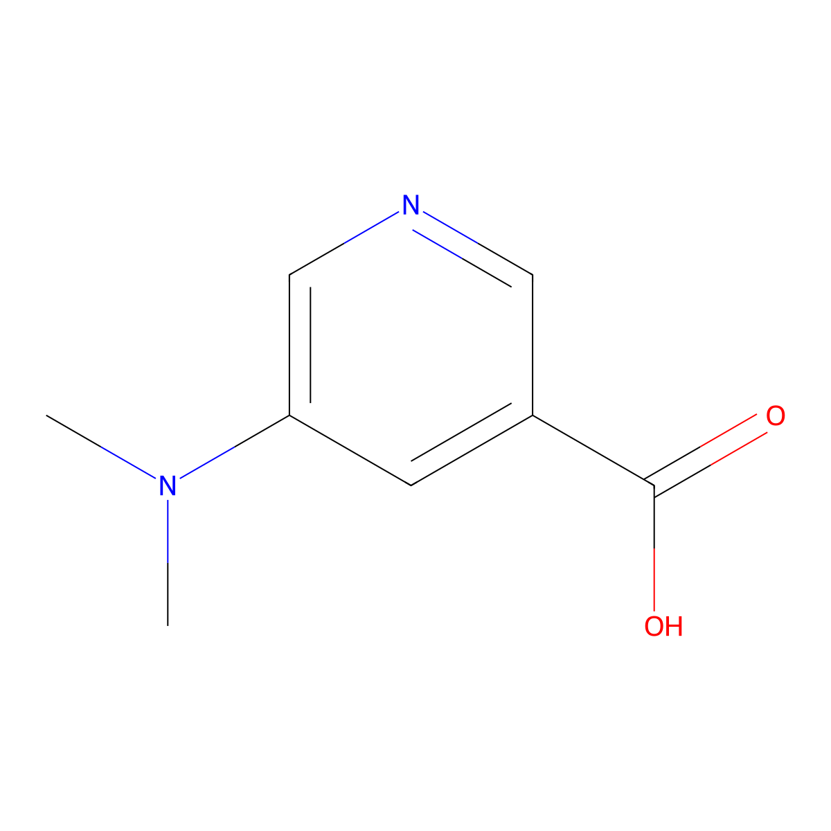 5-(Dimethylamino)pyridine-3-carboxylic acid molecular structure, CAS 30766-20-2