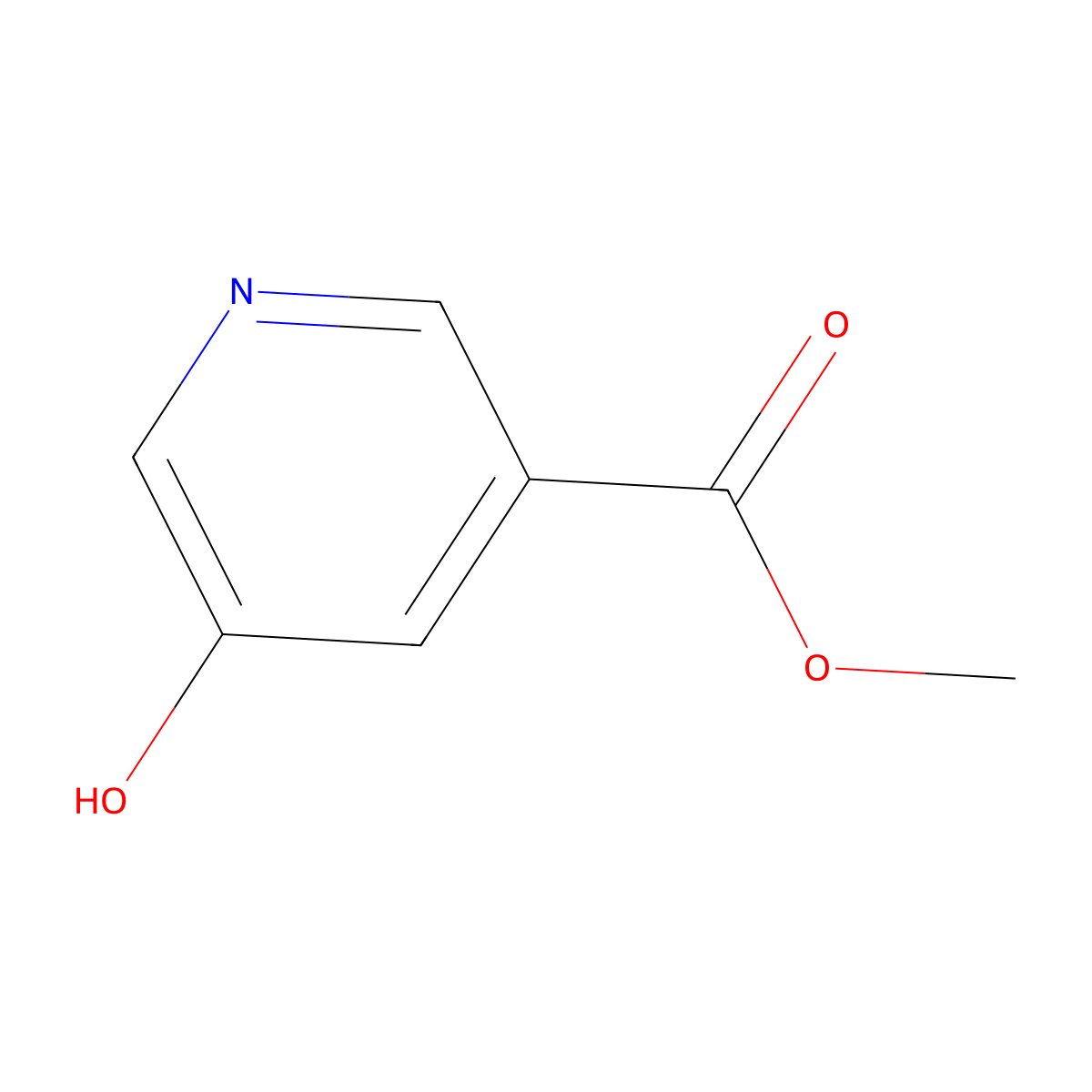 Methyl 5-hydroxypyridine-3-carboxylate molecular structure, CAS 30766-22-4