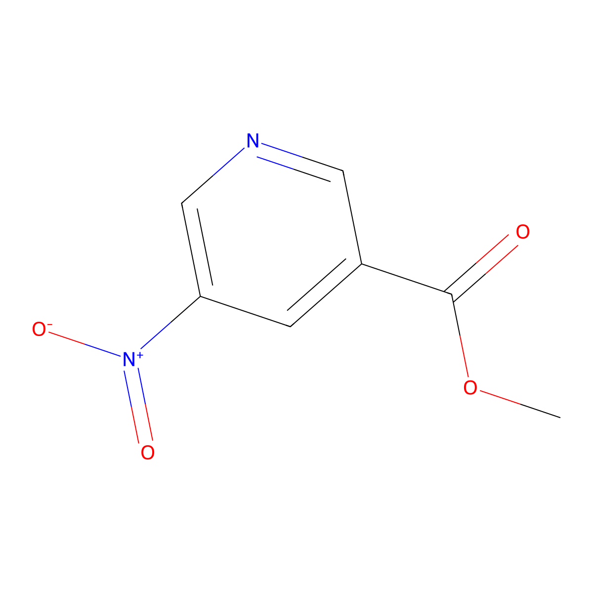 Methyl 5-nitropyridine-3-carboxylate molecular structure, CAS 30766-27-9