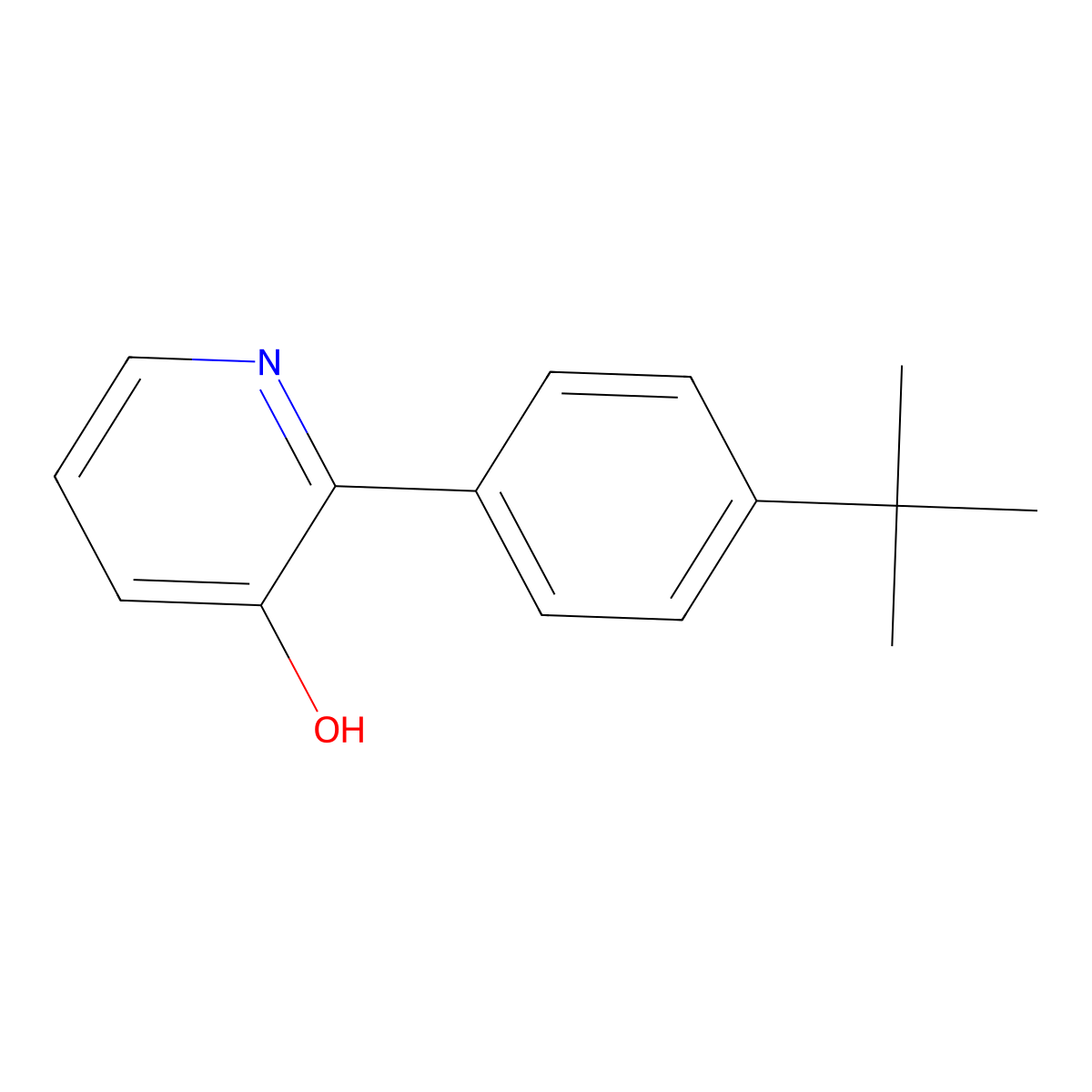 2-(4-Tert-butylphenyl)pyridin-3-ol molecular structure, CAS 30766-31-5