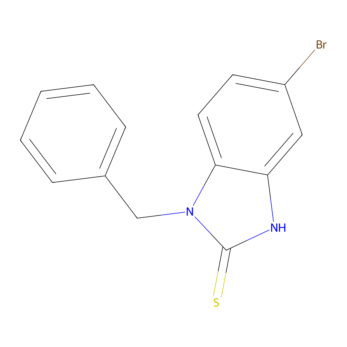 3-benzyl-6-bromo-1H-benzimidazole-2-thione molecular structure, CAS 30769-98-3