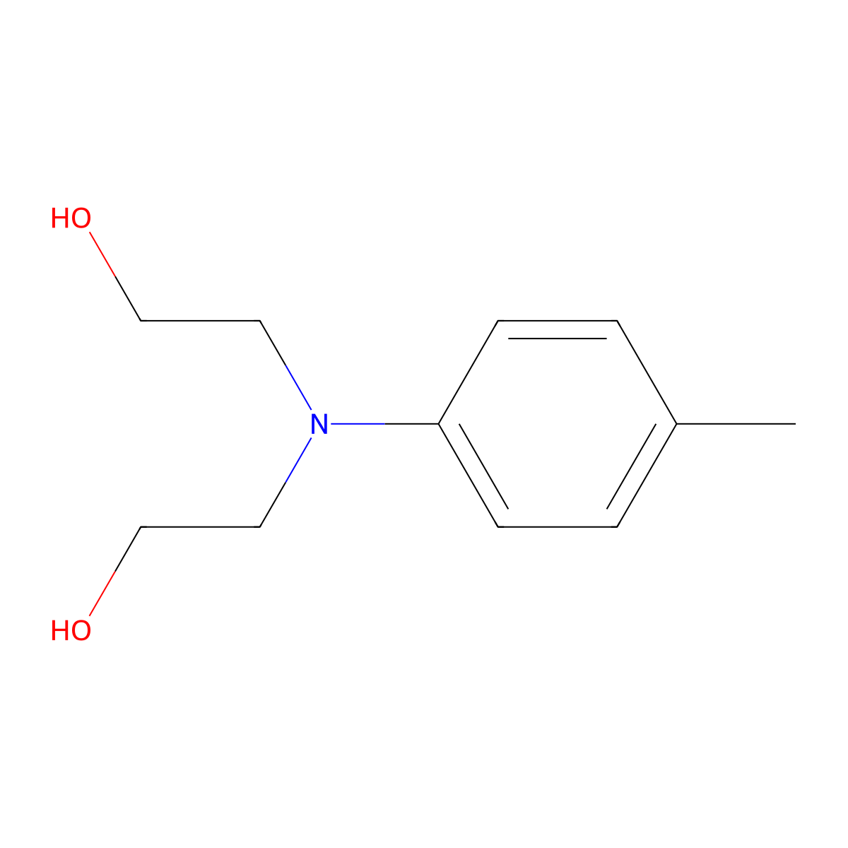 N,N-Bis(2-hydroxyethyl)-p-toluidine molecular structure, CAS 3077-12-1