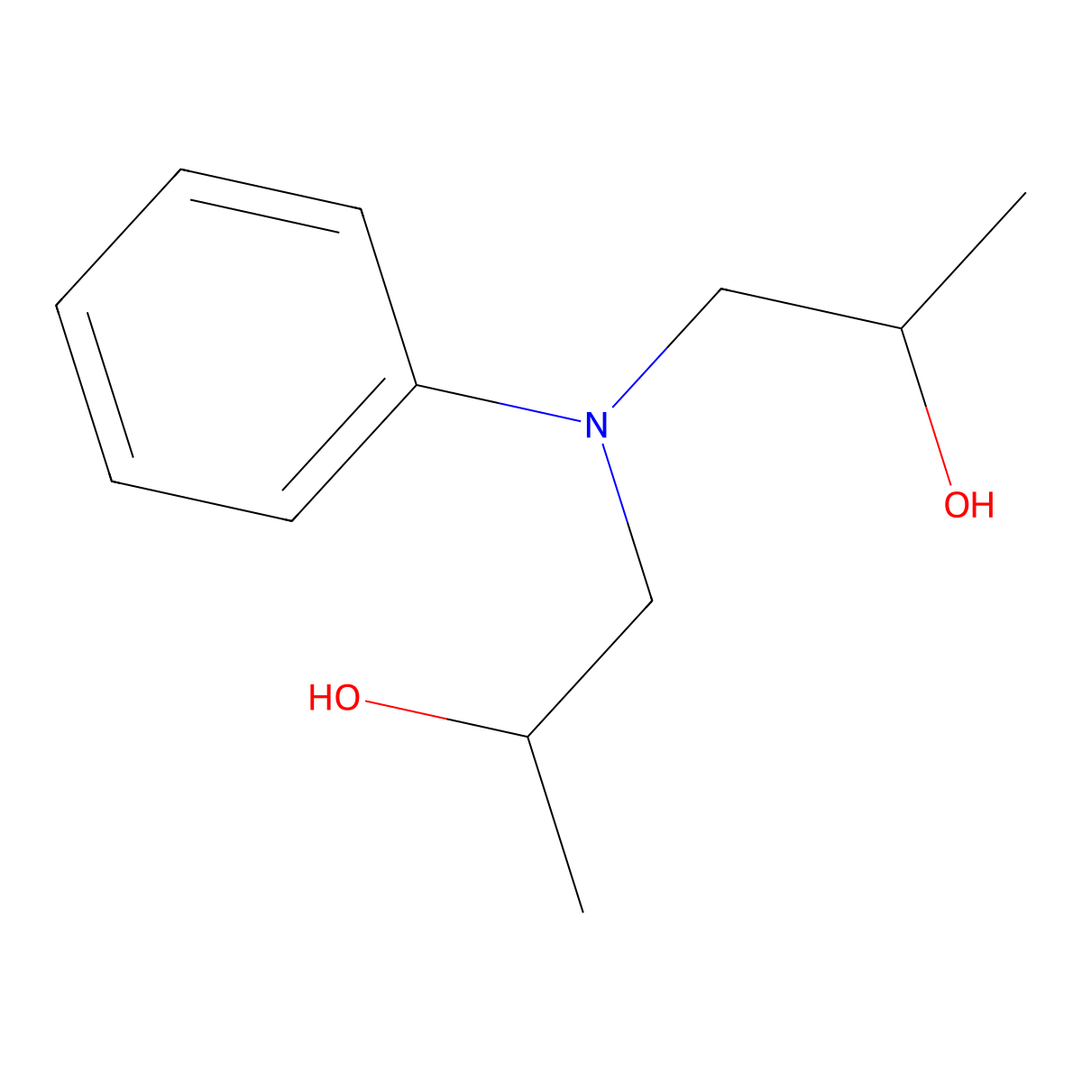2-Propanol, 1,1'-(phenylimino)bis- molecular structure, CAS 3077-13-2