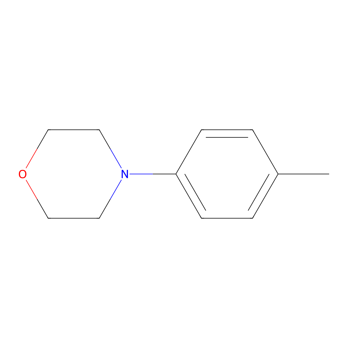4-(p-Tolyl)morpholine molecular structure, CAS 3077-16-5
