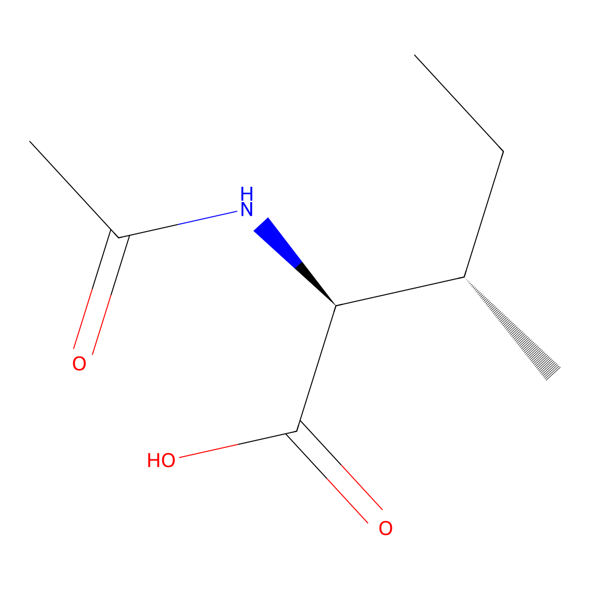 N-Acetylisoleucine molecular structure, CAS 3077-46-1