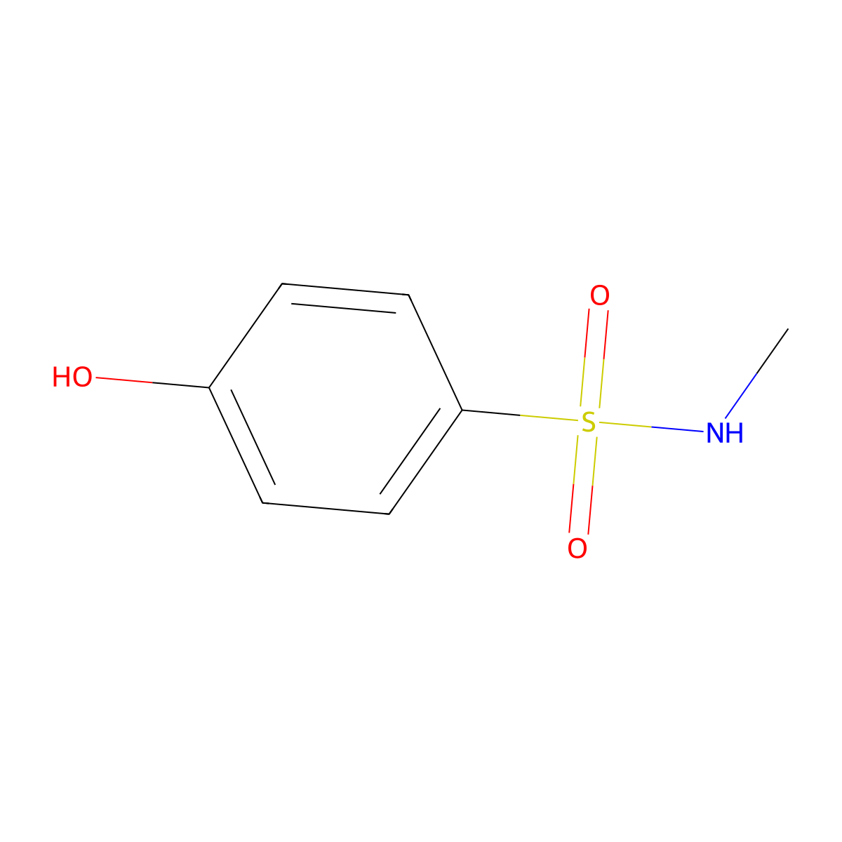 4-hydroxy-N-methylbenzenesulfonamide molecular structure, CAS 3077-61-0