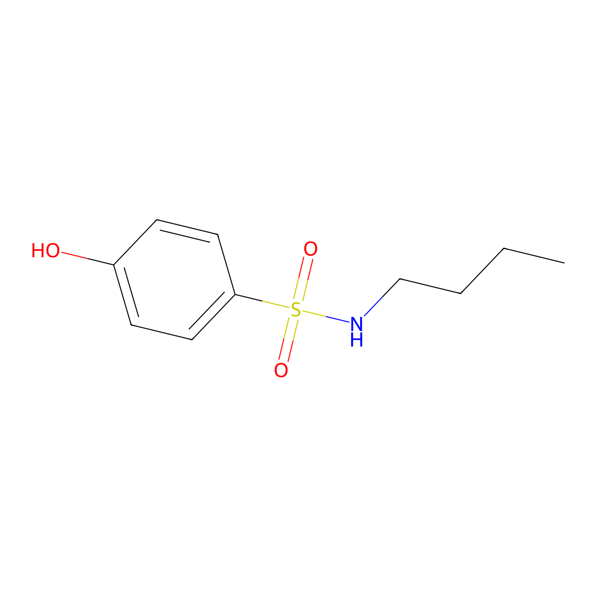 N-Butyl-4-hydroxybenzenesulfonamide molecular structure, CAS 3077-63-2