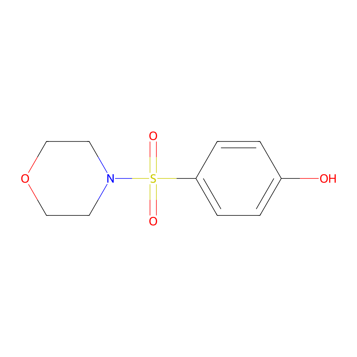 4-(Morpholine-4-sulfonyl)phenol molecular structure, CAS 3077-65-4