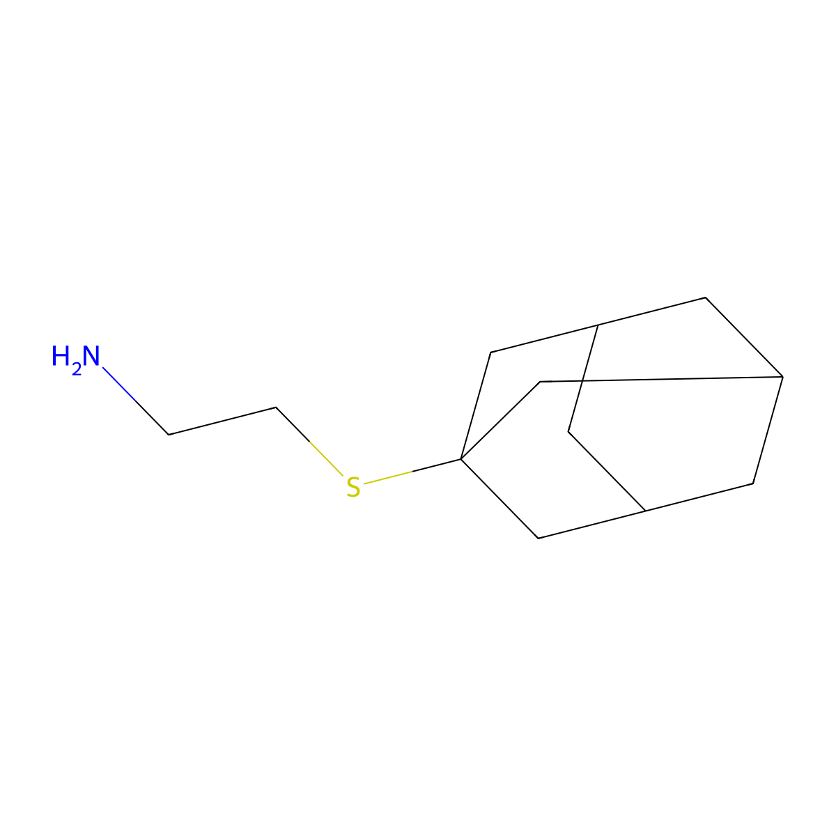 2-(Adamantan-1-ylthio)ethanamine molecular structure, CAS 30771-87-0