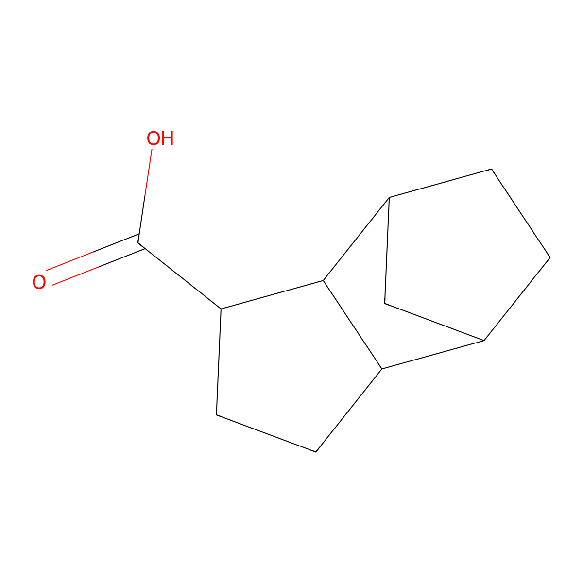 4,7-Methano-1H-indenecarboxylic acid, octahydro- molecular structure, CAS 30772-72-6