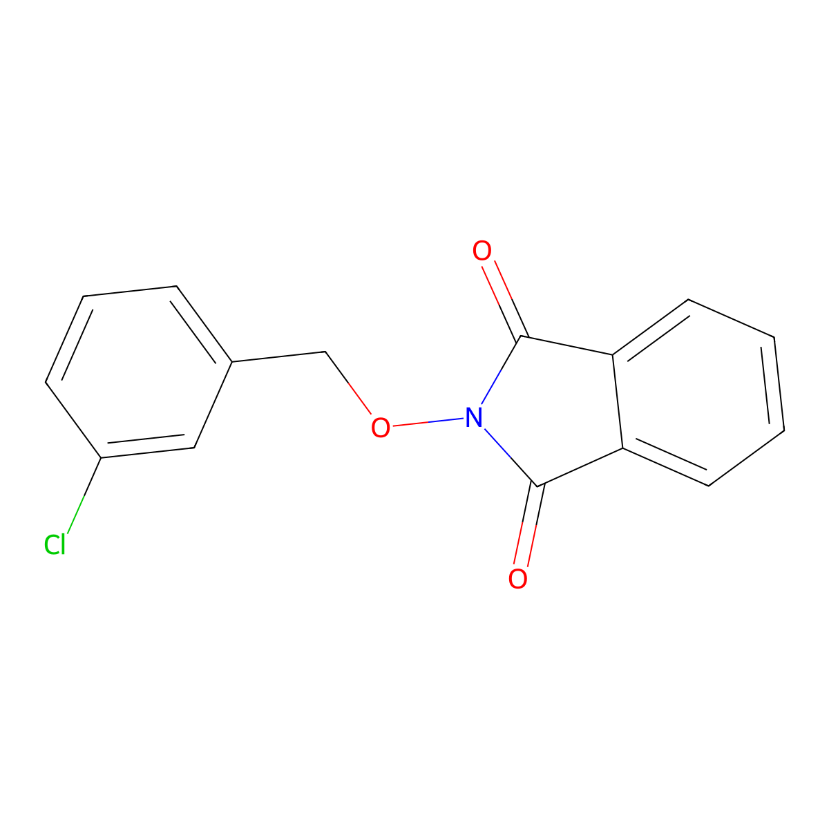 2-[(3-Chlorophenyl)methoxy]isoindole-1,3-dione molecular structure, CAS 30777-86-7
