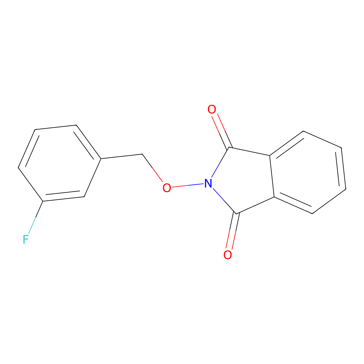 2-[(3-fluorobenzyl)oxy]-1H-isoindole-1,3(2H)-dione molecular structure, CAS 30777-87-8