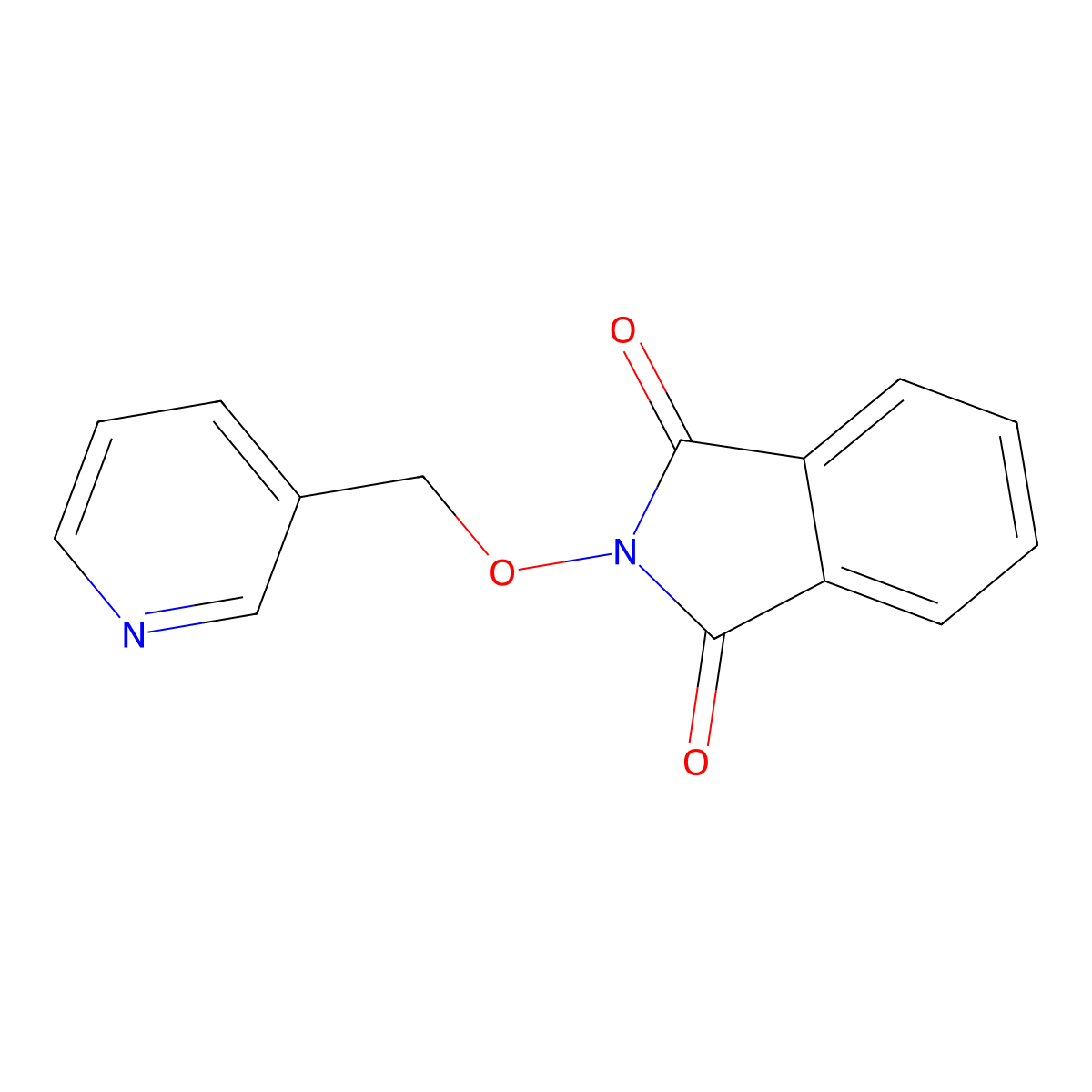 2-(Pyridin-3-ylmethoxy)isoindoline-1,3-dione molecular structure, CAS 30777-95-8
