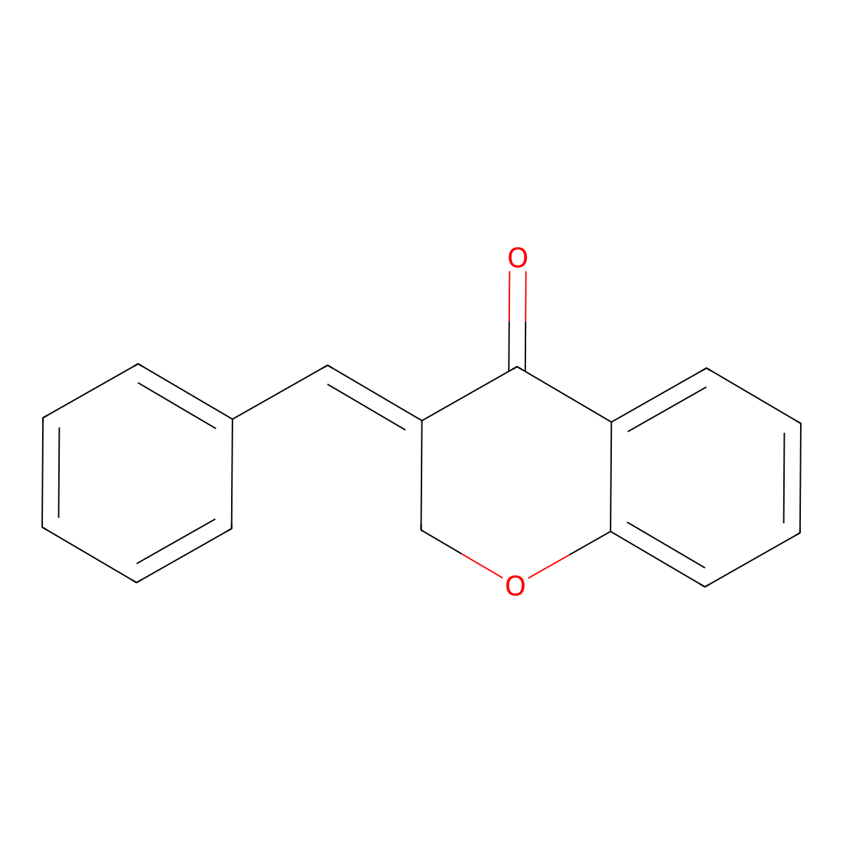 (3E)-2,3-Dihydro-3-(phenylmethylene)-4H-1-benzopyran-4-one molecular structure, CAS 30779-90-9