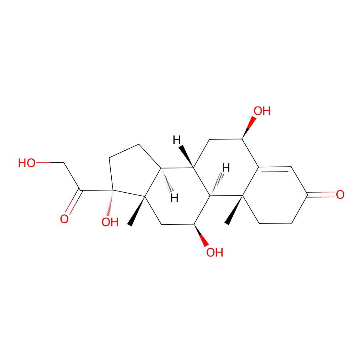 6beta-Hydroxycortisol molecular structure, CAS 3078-34-0
