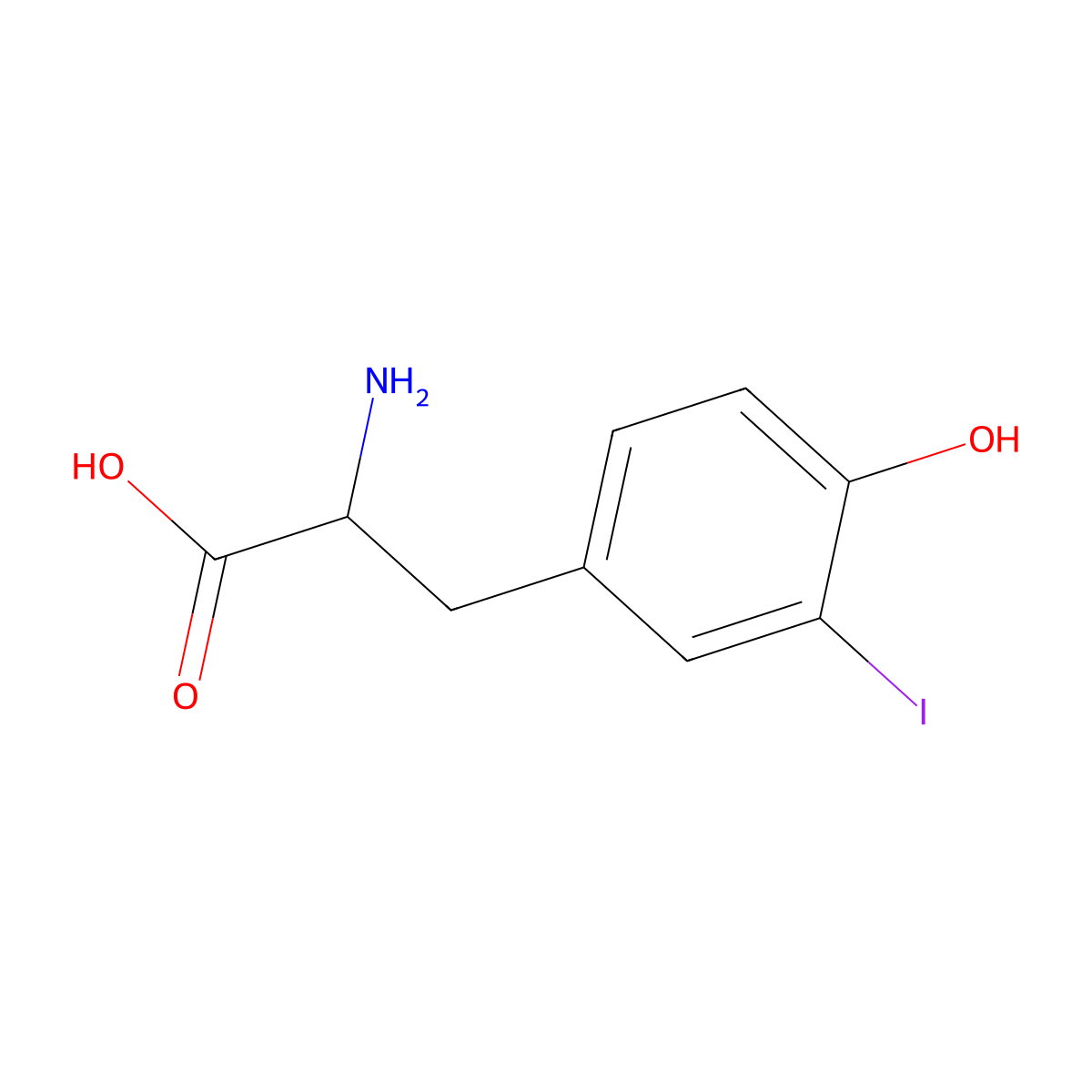 3-Iodo-DL-tyrosine molecular structure, CAS 3078-39-5