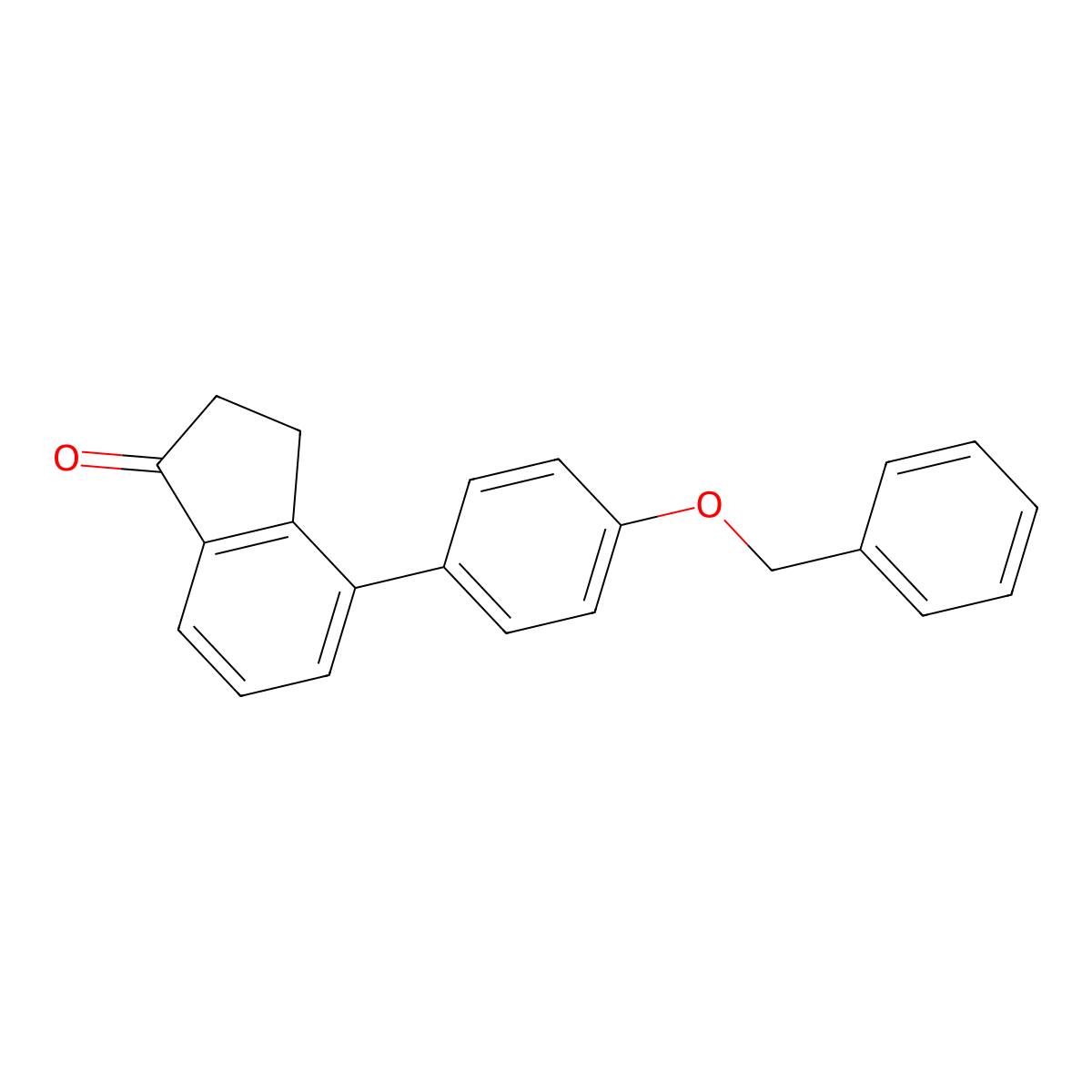 4-(4-(Benzyloxy)phenyl)-2,3-dihydro-1H-inden-1-one molecular structure, CAS 3078352-53-8