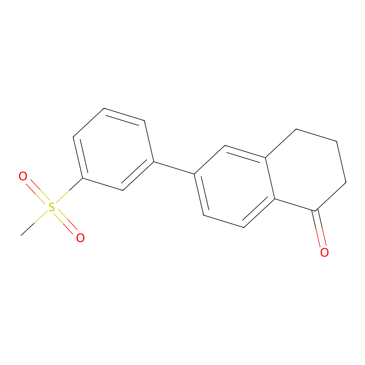 6-(3-(Methylsulfonyl)phenyl)-3,4-dihydronaphthalen-1(2H)-one molecular structure, CAS 3078354-70-5