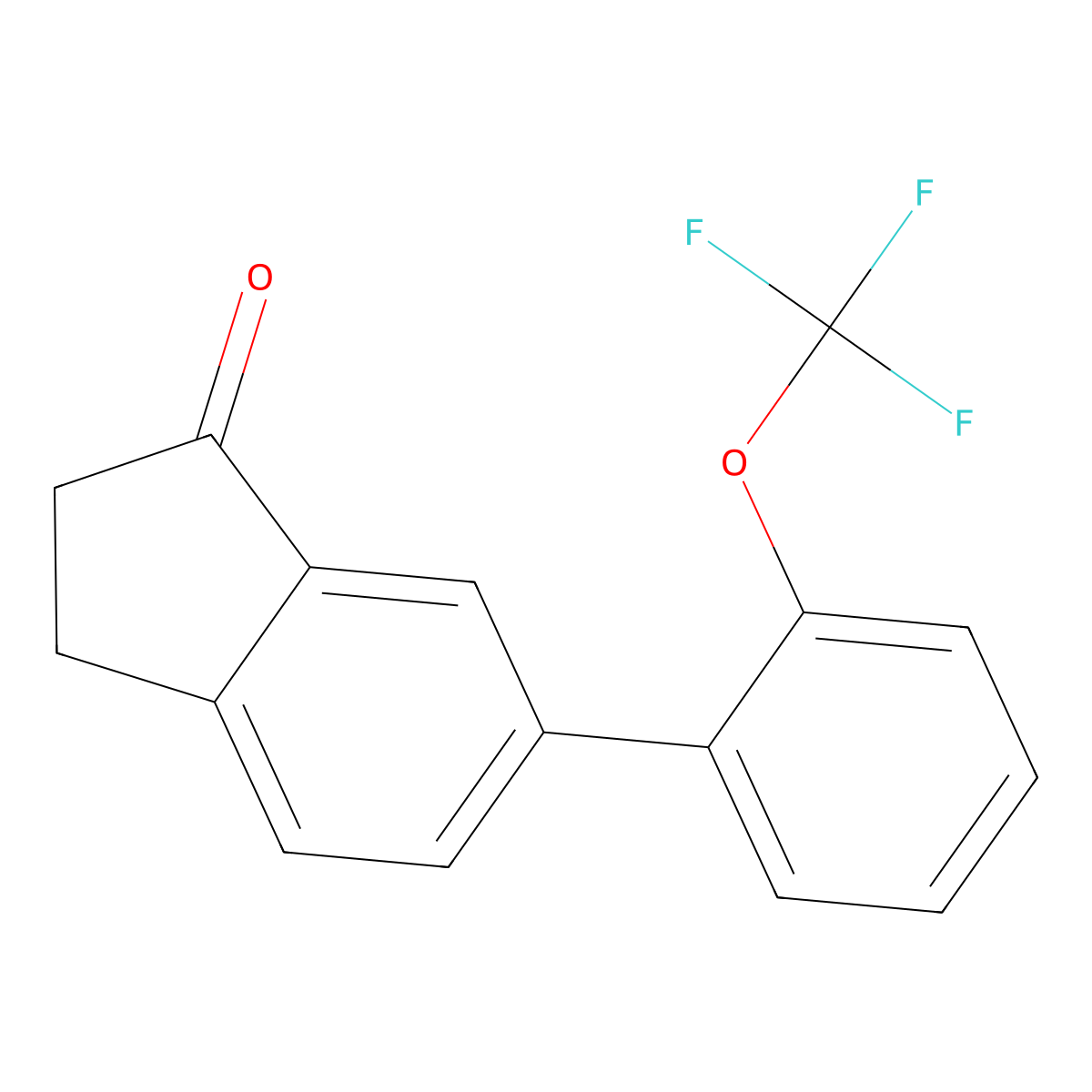 6-(2-(Trifluoromethoxy)phenyl)-2,3-dihydro-1H-inden-1-one molecular structure, CAS 3078360-84-3