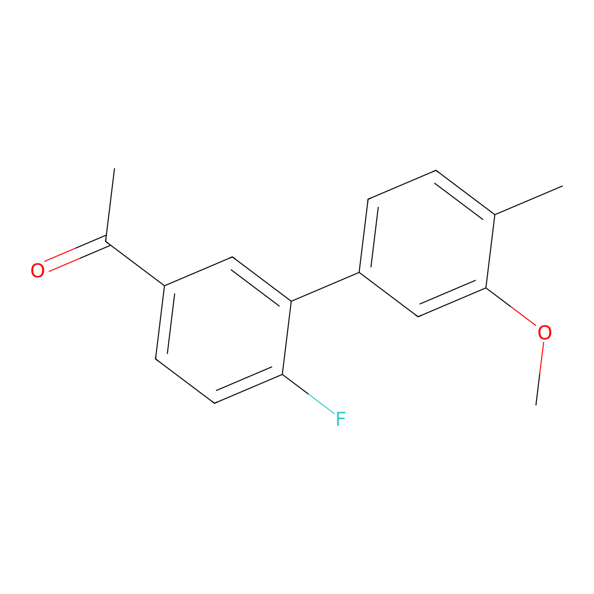 1-(6-Fluoro-3'-methoxy-4'-methyl-[1,1'-biphenyl]-3-yl)ethanone molecular structure, CAS 3078368-22-3
