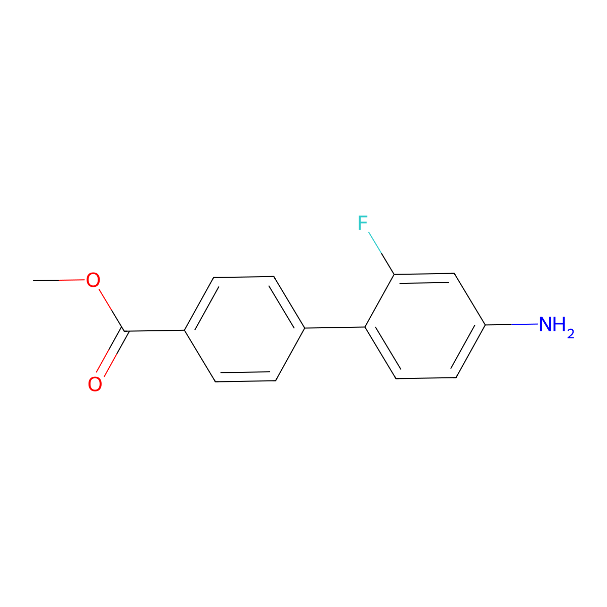 Methyl 4'-amino-2'-fluoro-[1,1'-biphenyl]-4-carboxylate molecular structure, CAS 3078378-03-4
