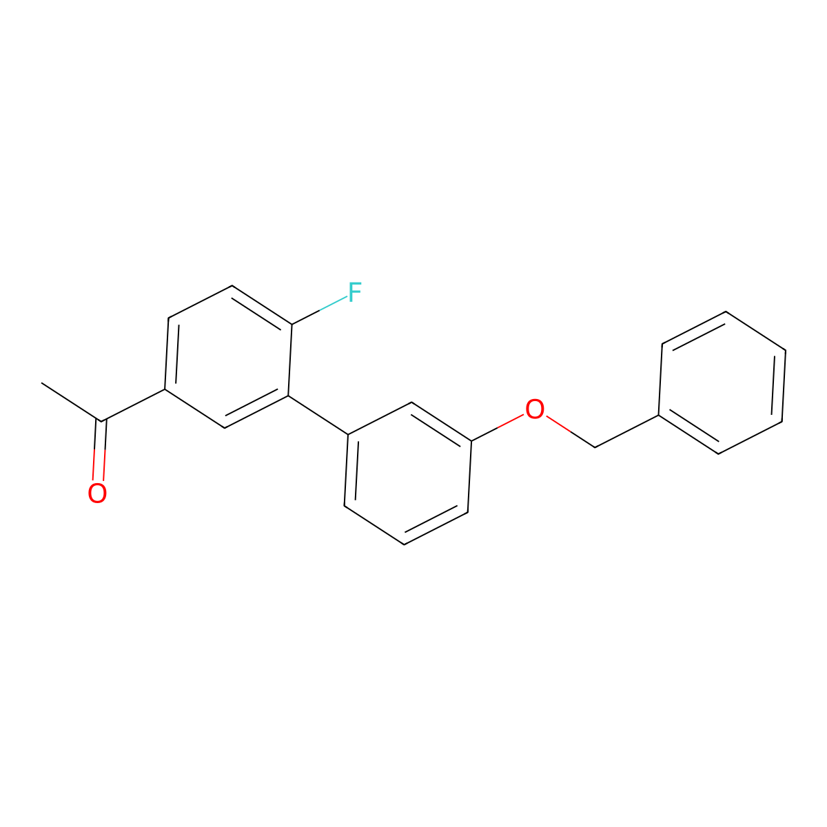 1-(3'-(Benzyloxy)-6-fluoro-[1,1'-biphenyl]-3-yl)ethanone molecular structure, CAS 3078378-08-9