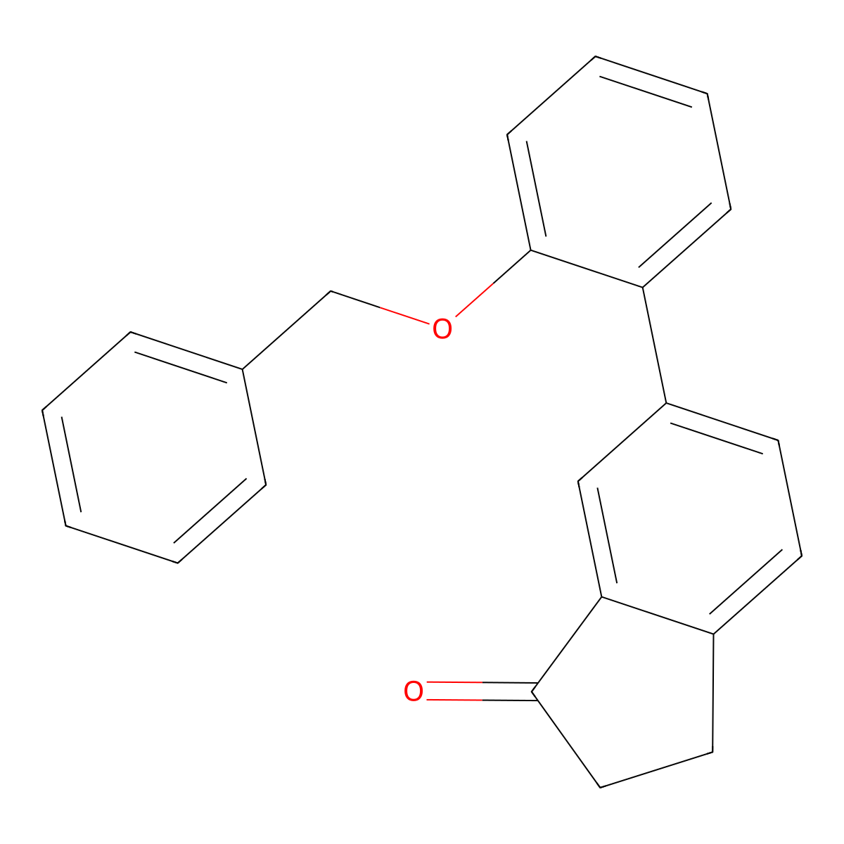 6-(2-(Benzyloxy)phenyl)-2,3-dihydro-1H-inden-1-one molecular structure, CAS 3078379-97-9