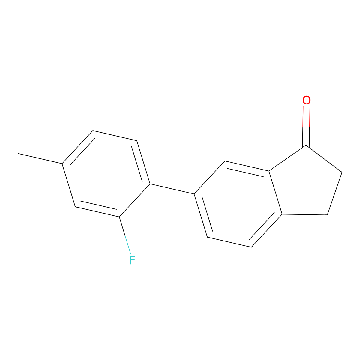 6-(2-Fluoro-4-methylphenyl)-2,3-dihydro-1H-inden-1-one molecular structure, CAS 3078381-80-0