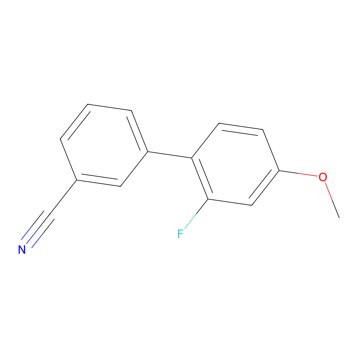 2'-Fluoro-4'-methoxy-[1,1'-biphenyl]-3-carbonitrile molecular structure, CAS 3078406-35-3
