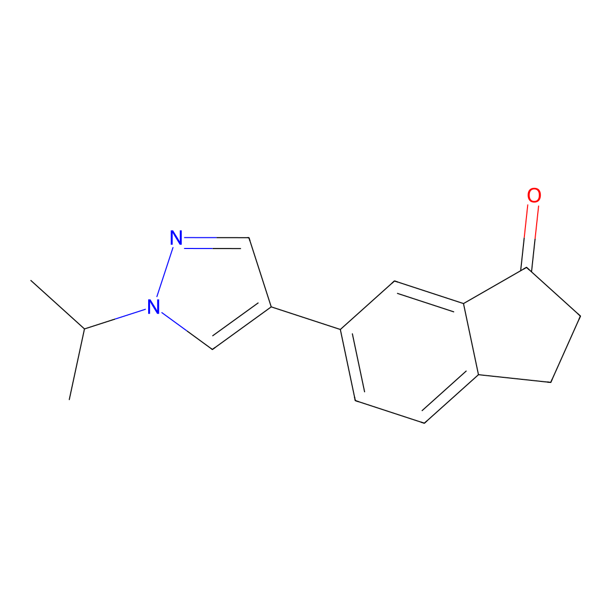 6-(1-Isopropyl-1H-pyrazol-4-yl)-2,3-dihydro-1H-inden-1-one molecular structure, CAS 3078418-59-1