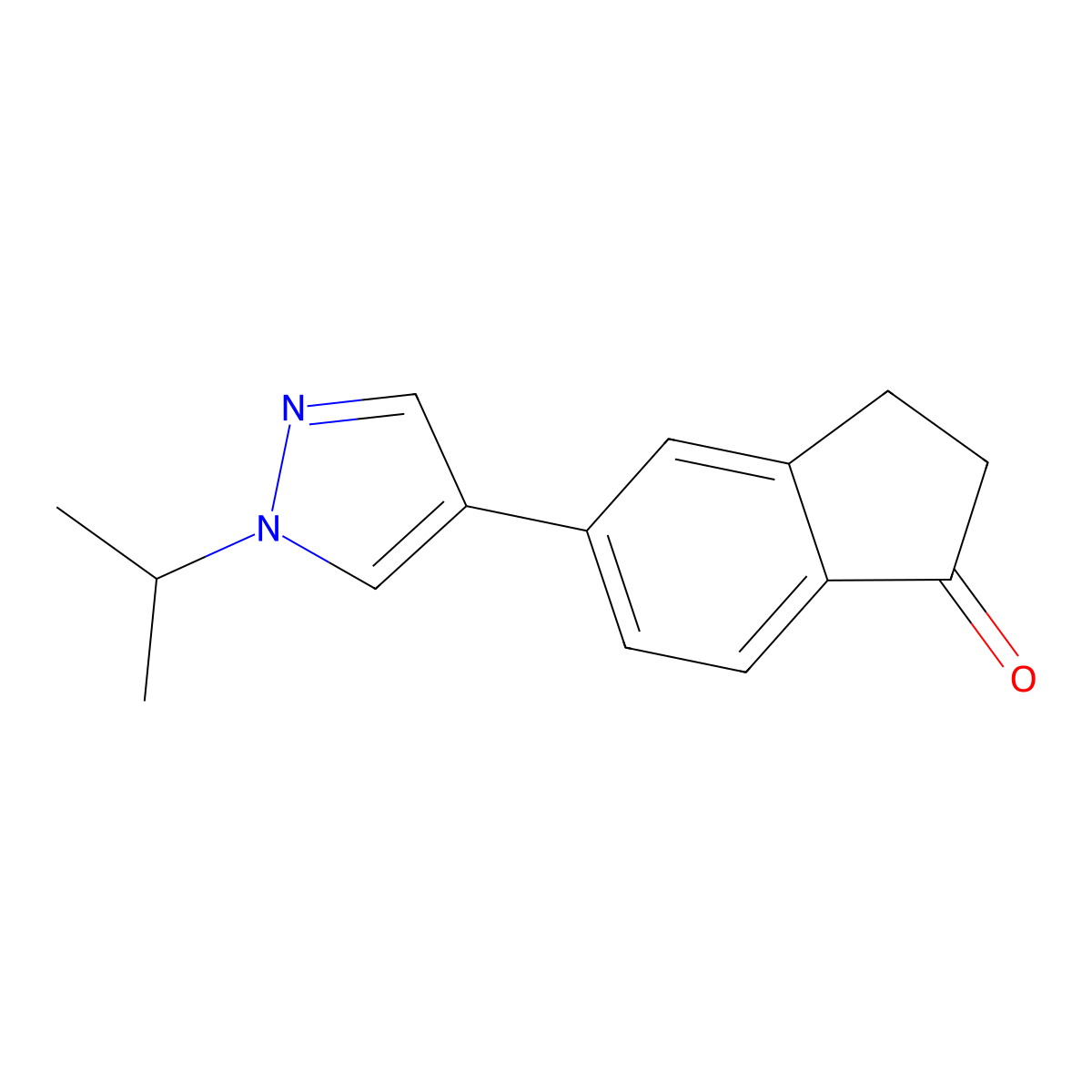 5-(1-Isopropyl-1H-pyrazol-4-yl)-2,3-dihydro-1H-inden-1-one molecular structure, CAS 3078419-18-5
