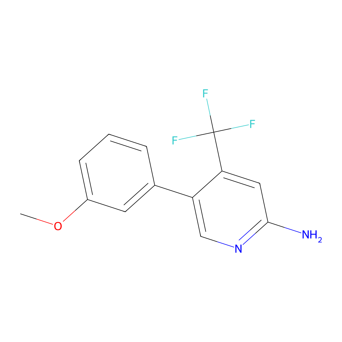 5-(3-Methoxyphenyl)-4-(trifluoromethyl)pyridin-2-amine molecular structure, CAS 3078451-64-3