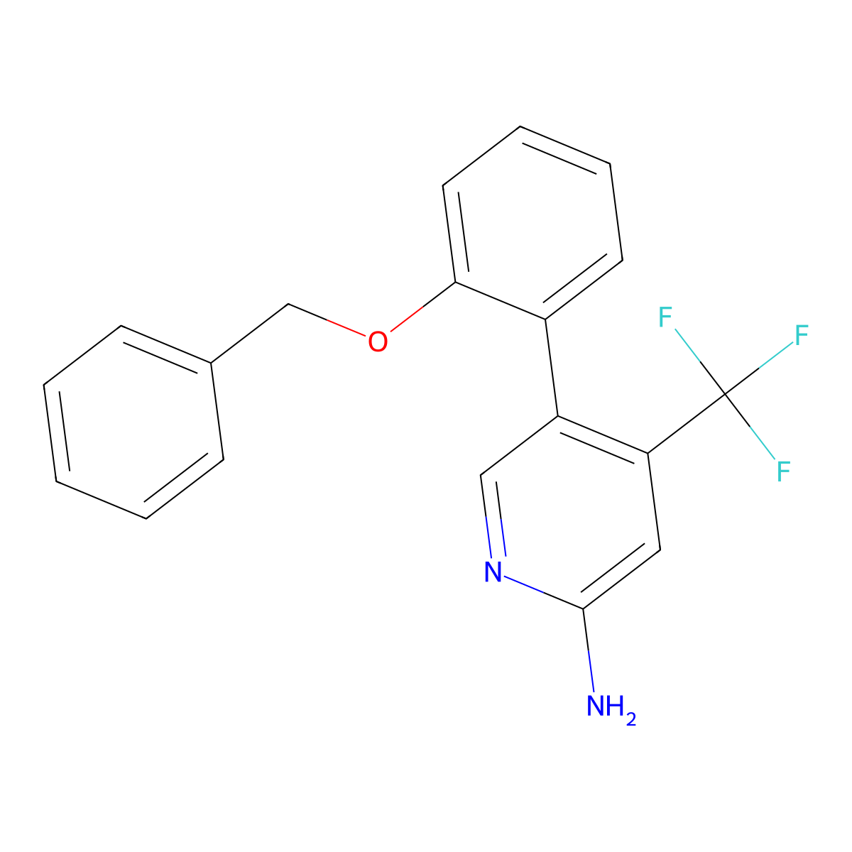 5-(2-(Benzyloxy)phenyl)-4-(trifluoromethyl)pyridin-2-amine molecular structure, CAS 3078452-74-8
