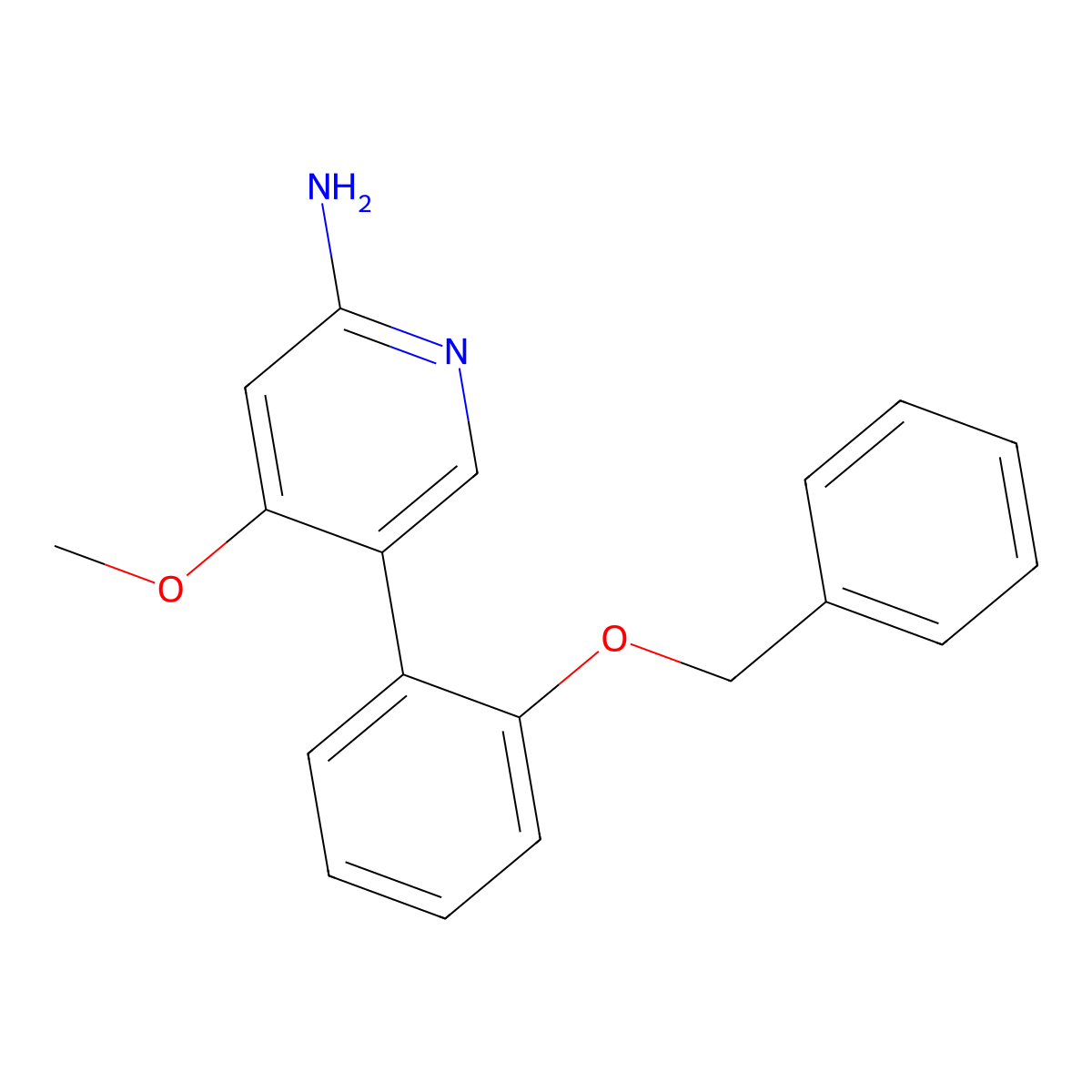 5-(2-(Benzyloxy)phenyl)-4-methoxypyridin-2-amine molecular structure, CAS 3078464-24-8
