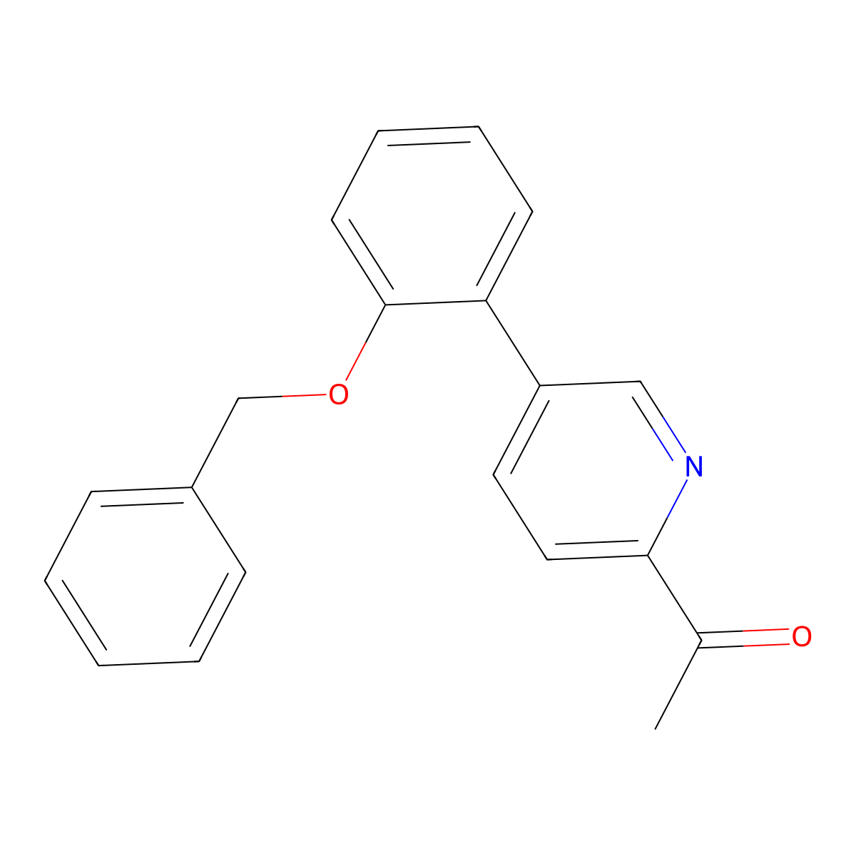 1-(5-(2-(Benzyloxy)phenyl)pyridin-2-yl)ethanone molecular structure, CAS 3078465-16-1