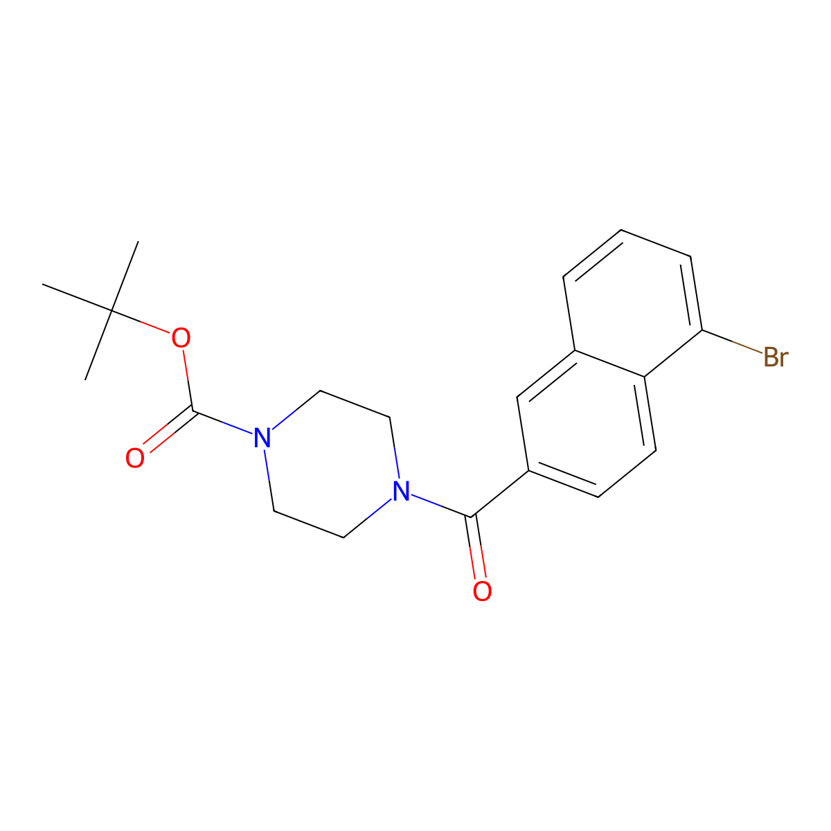 tert-Butyl 4-(5-bromo-2-naphthoyl)piperazine-1-carboxylate molecular structure, CAS 3078560-57-0