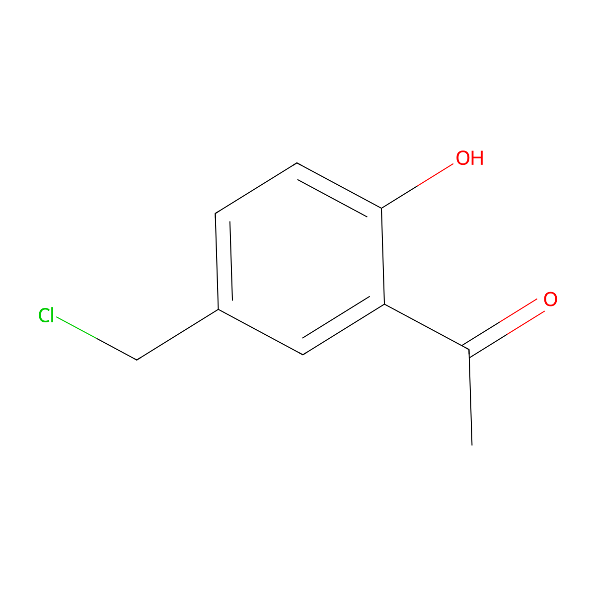 2-Acetyl-4-chloromethyl phenol molecular structure, CAS 30787-43-0