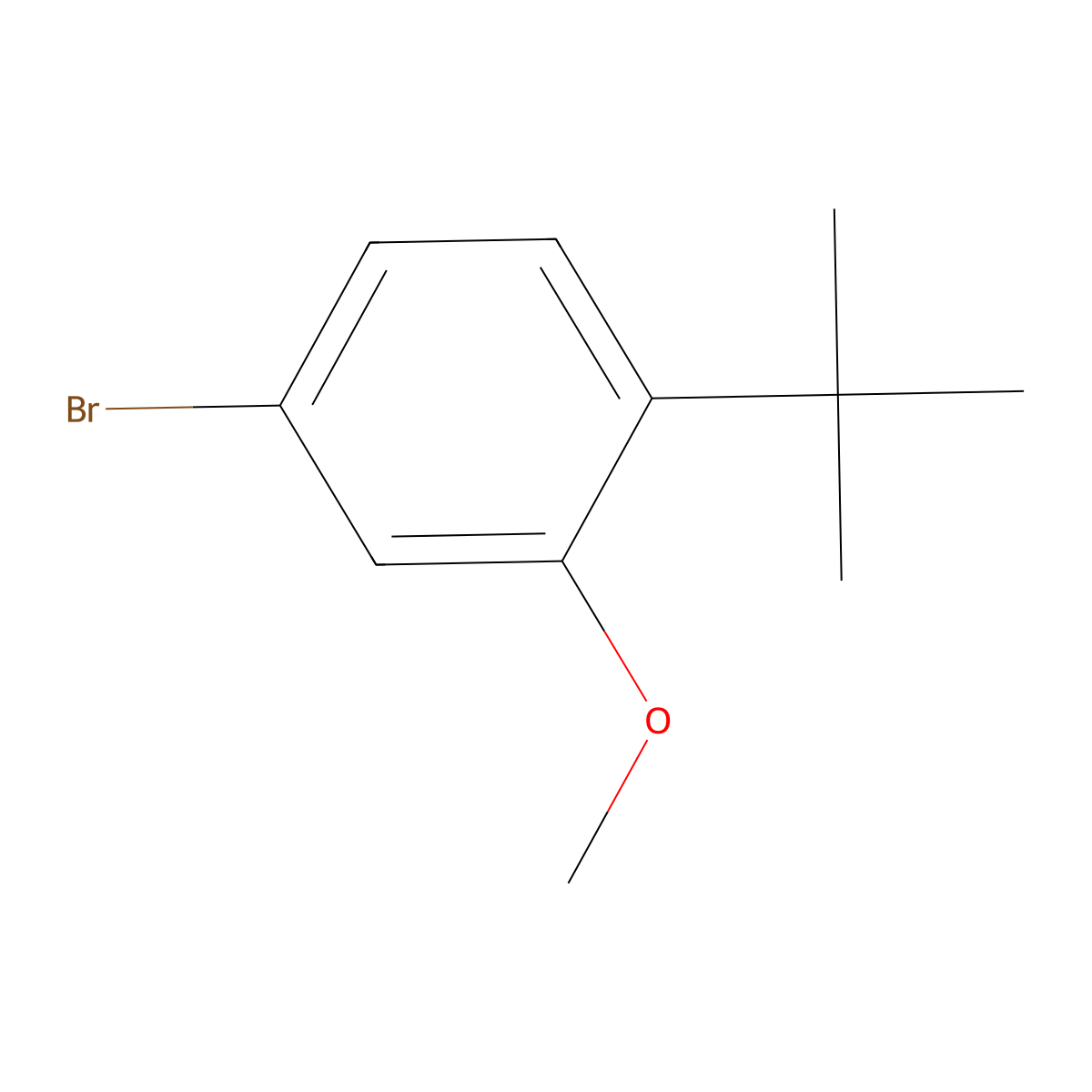 4-Bromo-1-tert-butyl-2-methoxybenzene molecular structure, CAS 30788-02-4