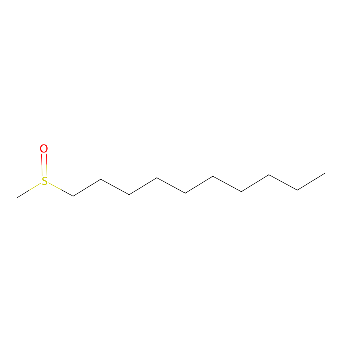 Decyl methyl sulfoxide molecular structure, CAS 3079-28-5