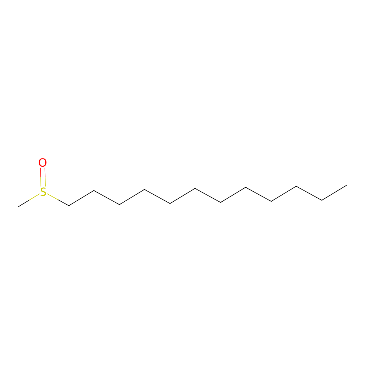 1-(Methylsulphinyl)dodecane molecular structure, CAS 3079-30-9