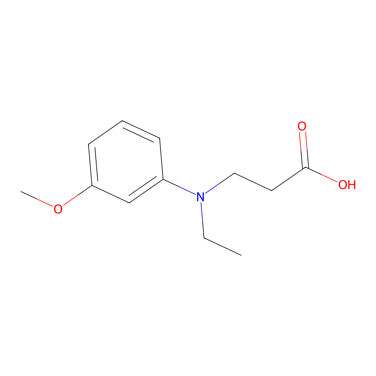 3-[Ethyl-(3-methoxy-phenyl)-amino]-propionic acid molecular structure, CAS 307923-93-9