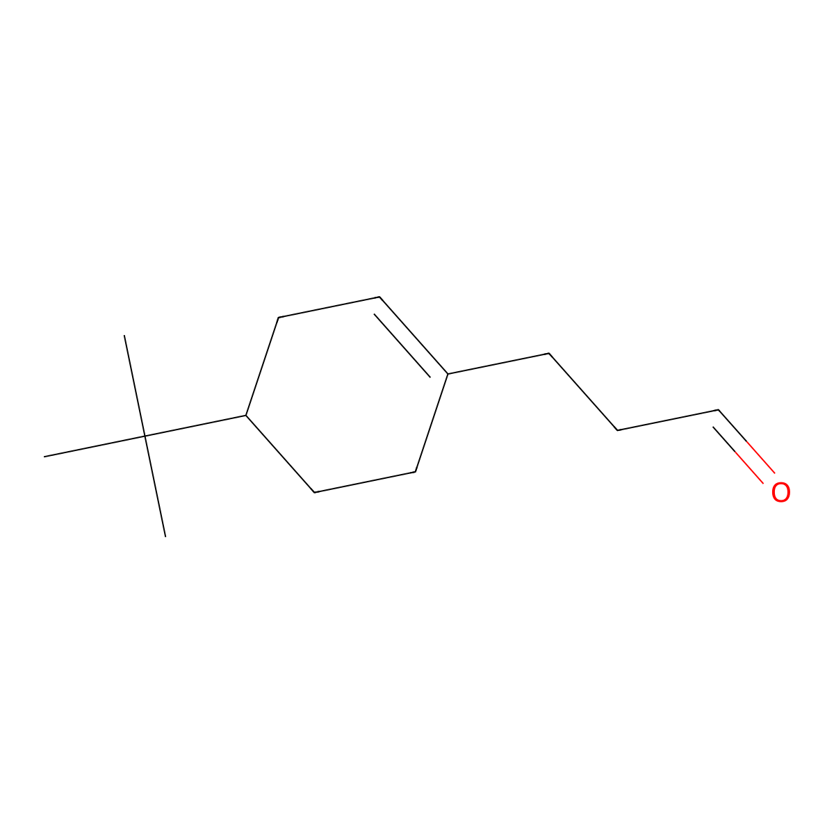 3-(4-Tert-butylcyclohexen-1-yl)propanal molecular structure, CAS 307924-98-7