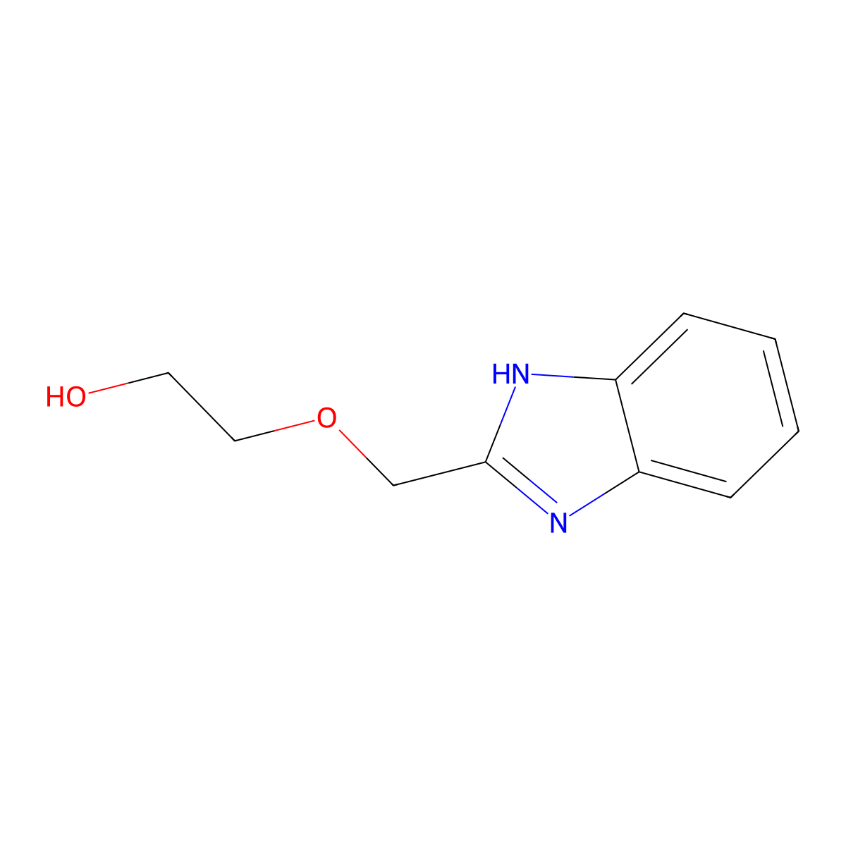 2-(1H-benzimidazol-2-ylmethoxy)ethanol molecular structure, CAS 307931-39-1