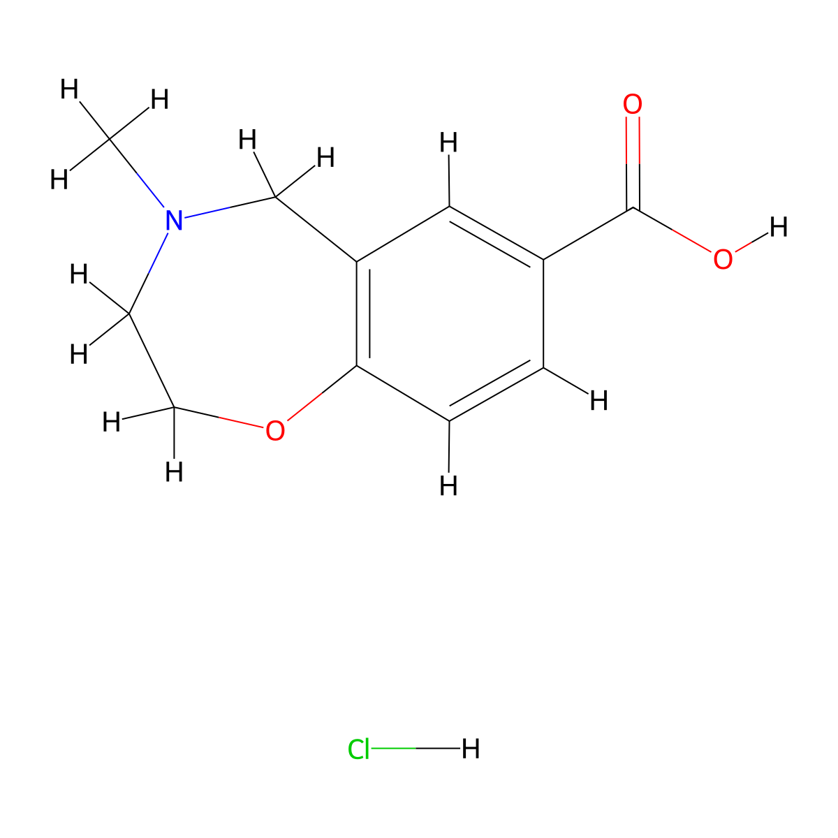 4-Methyl-2,3,4,5-tetrahydro-1,4-benzoxazepine-7-carboxylic acid hydrochloride molecular structure, CAS 3079425-61-6