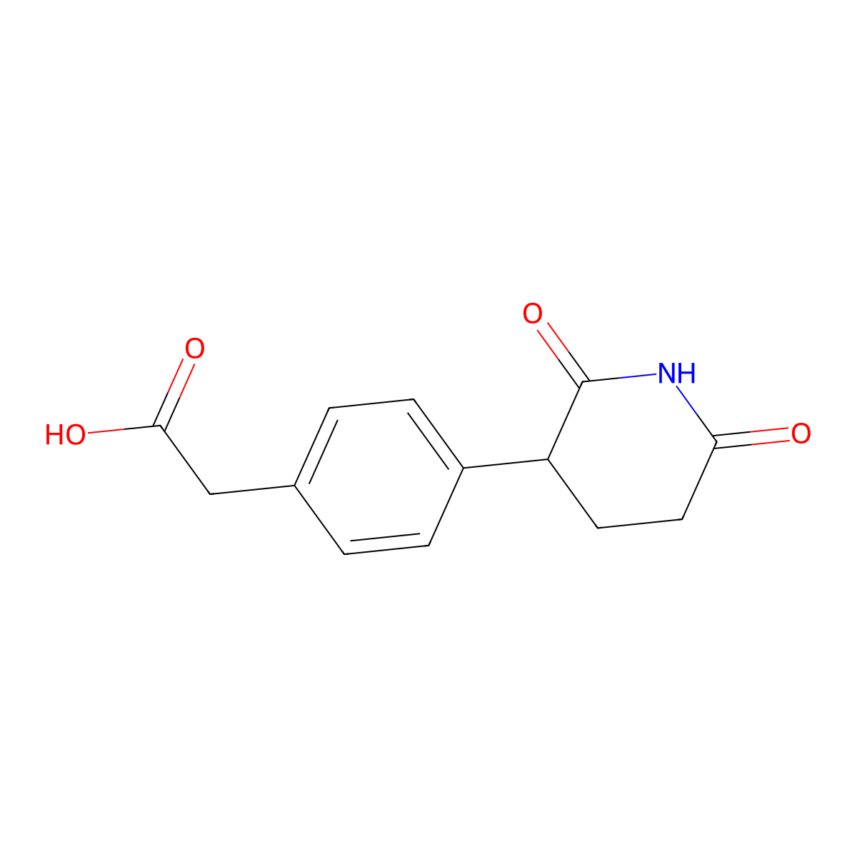 2-(4-(2,6-Dioxopiperidin-3-YL)phenyl)acetic acid molecular structure, CAS 3079435-42-7