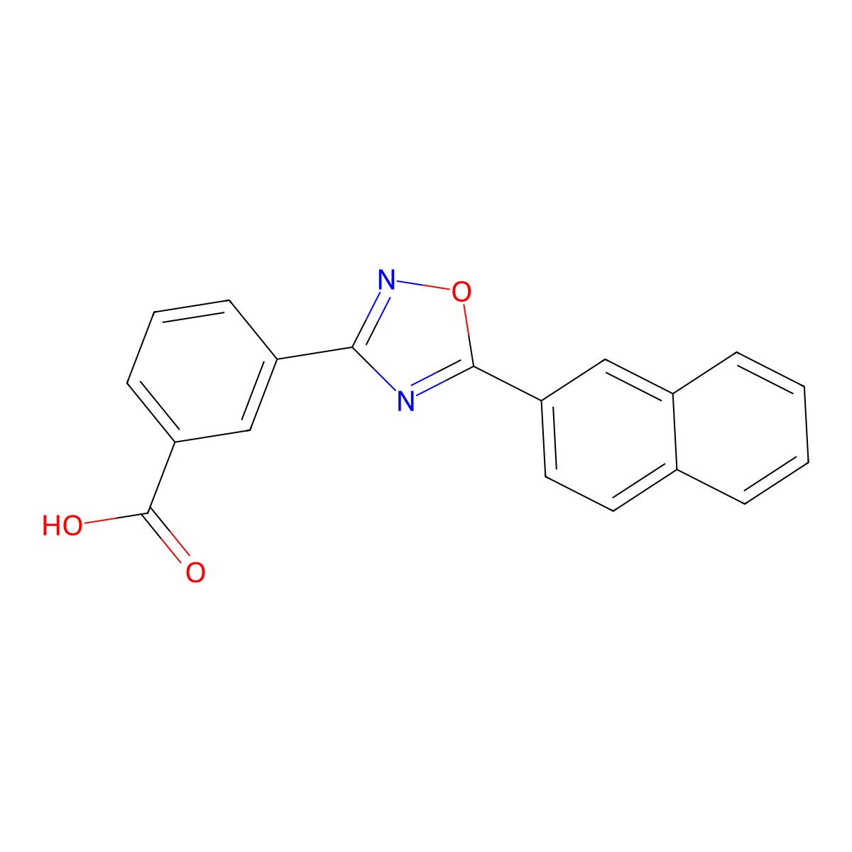 3-(5-Naphthalen-2-yl-1,2,4-oxadiazol-3-yl)benzoic acid molecular structure, CAS 3079468-41-7