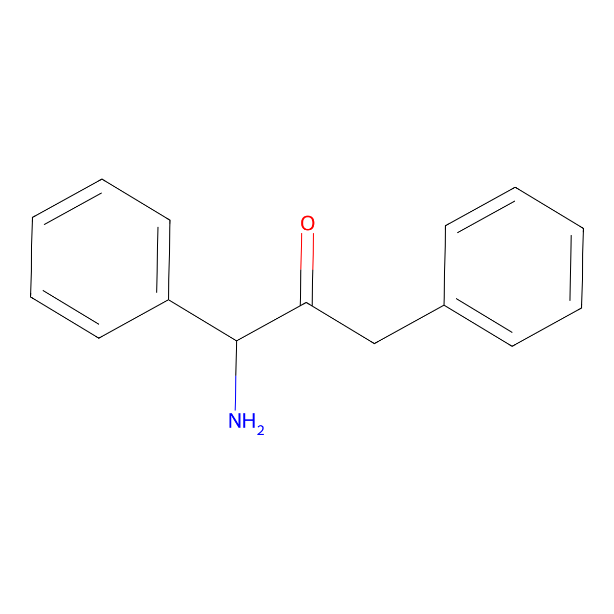 1-Amino-1,3-diphenylpropan-2-one molecular structure, CAS 307949-28-6
