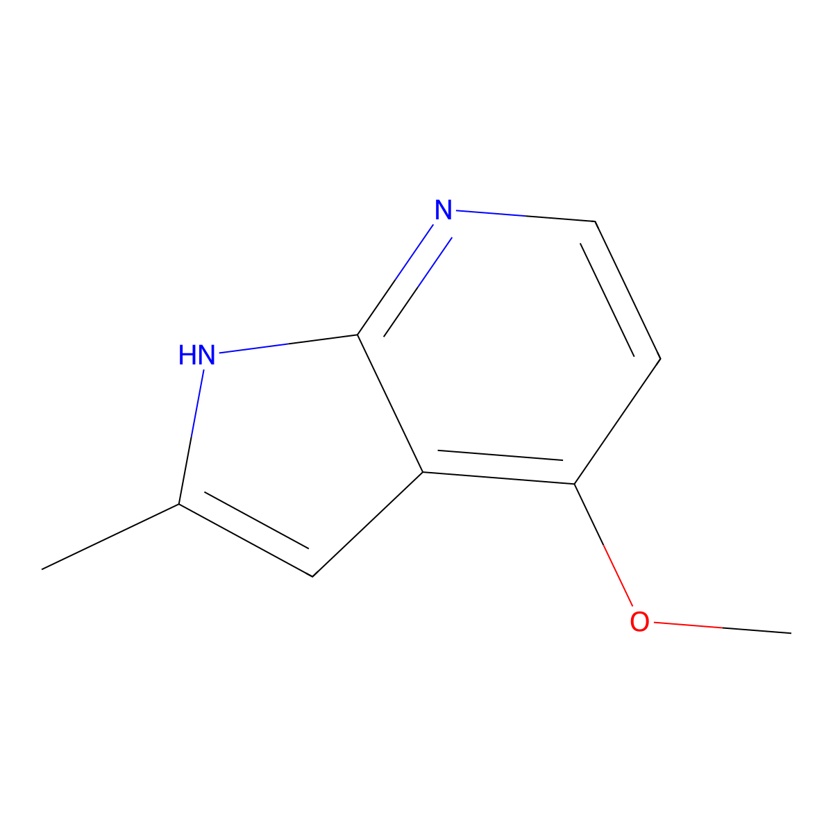4-methoxy-2-methyl-1H-pyrrolo[2,3-b]pyridine molecular structure, CAS 307951-52-6