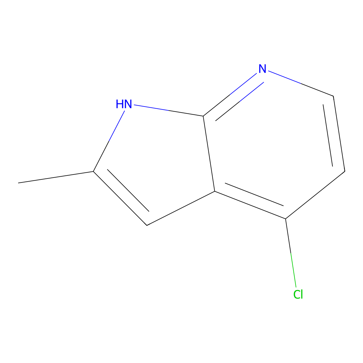 4-Chloro-2-methyl-7-azaindole molecular structure, CAS 307951-53-7