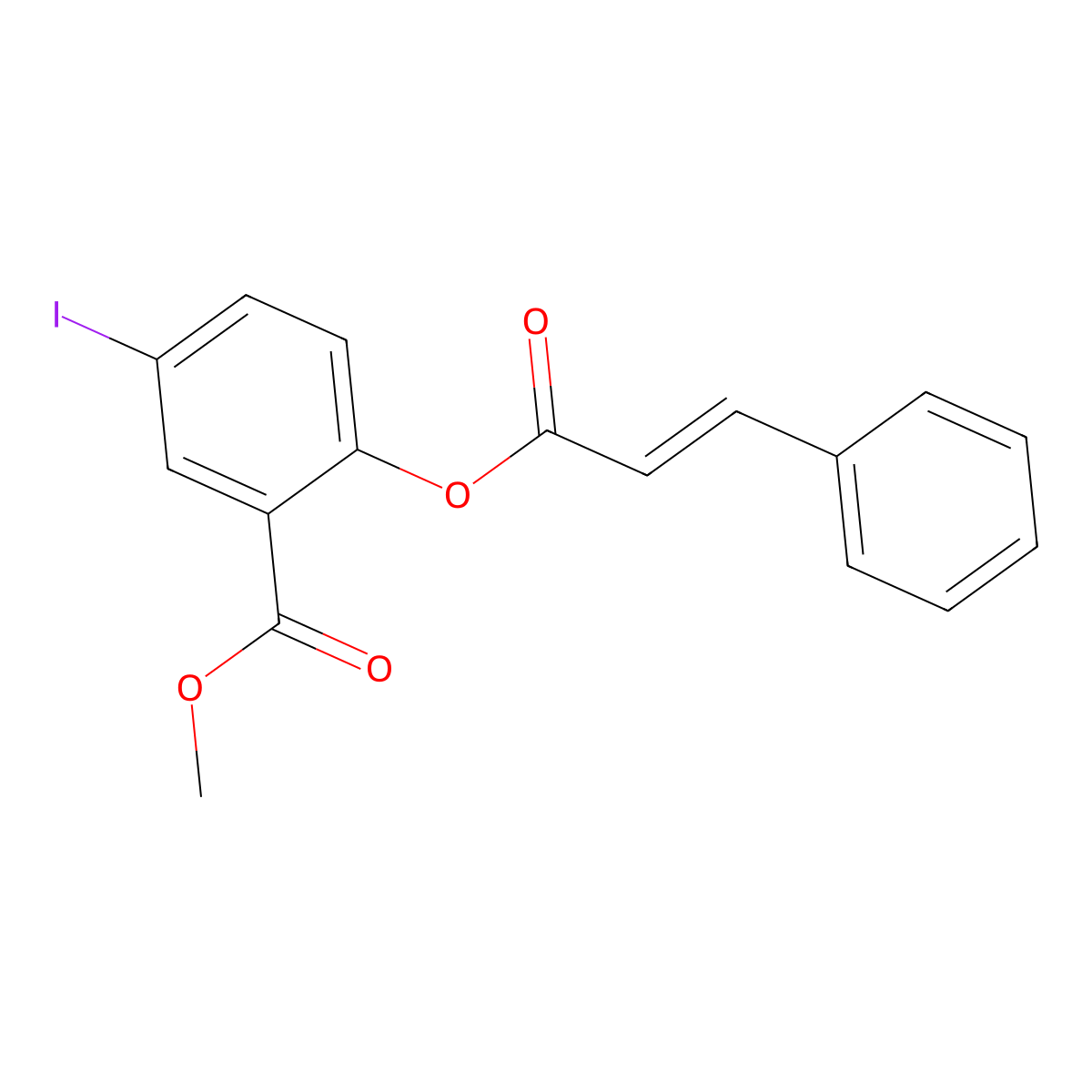 Methyl 2-(cinnamoyloxy)-5-iodobenzoate molecular structure, CAS 307952-85-8